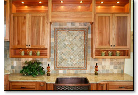 Enhance your kitchen with the beauty of natural stone tile.